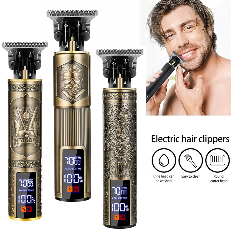 Electric Shaver Rotary - Cordless T9 Hair Trimmer for Men